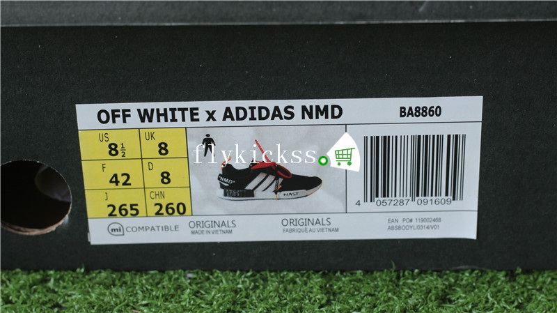 Off White x Adidas NMD XR1 PK Black BA8860
